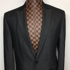Kenneth Cole Reaction-Black Pinstripe Blazer